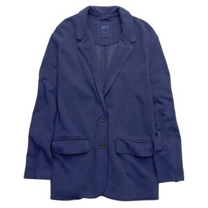 Aerie Blazer Women's Large Blue Fleece French Terry Cotton Blend Soft Knit